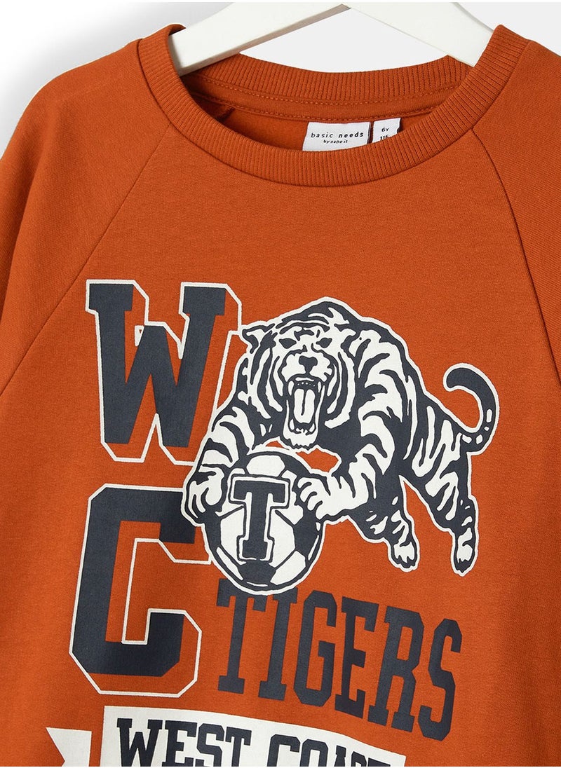 NAME IT - Kids Tigers Round Neck Sweatshirt - Image 1