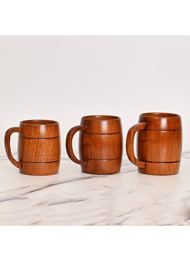 Generic - Origin Supply Round Solid Wood Mug Wooden Creative Water Cup General Insulation Wooden Cup Large Quantity Excellent Price-Color:340ml Beer Mug (aa Includes Separate Carton)-Capacity:150-500m - Image 1
