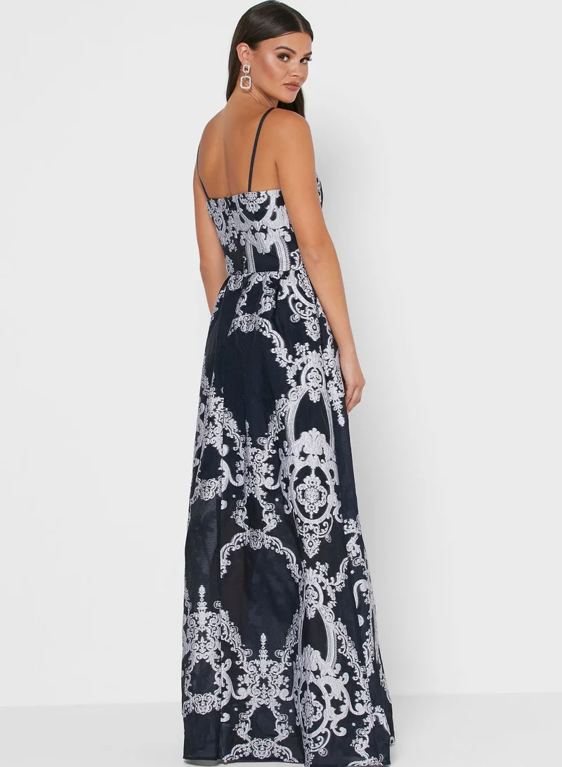 Chi-Chi London Belle Lace Detail Shift Dress