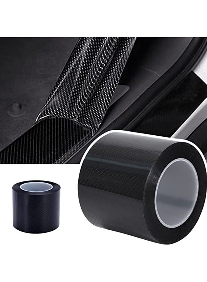 Car Door Guards Car Door Sills Protector 5D Carbon Fiber Film Wrap Vinyl Film Wrap Auto Car Door Sill Collision Protection Fits Most Cars (10cm x 3m) - Image 1