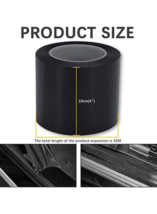 Car Door Guards Car Door Sills Protector 5D Carbon Fiber Film Wrap Vinyl Film Wrap Auto Car Door Sill Collision Protection Fits Most Cars (10cm x 3m) - Image 2