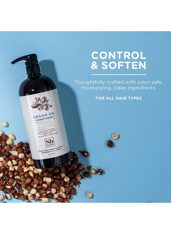 سوب بوكس بلسم زيت الأرغان، خالٍ من الكبريتات، خالٍ من البارابين، خالٍ من السيليكون، آمن للألوان، وبلسم شعر نباتي (33.8 أونصة) - Image 2