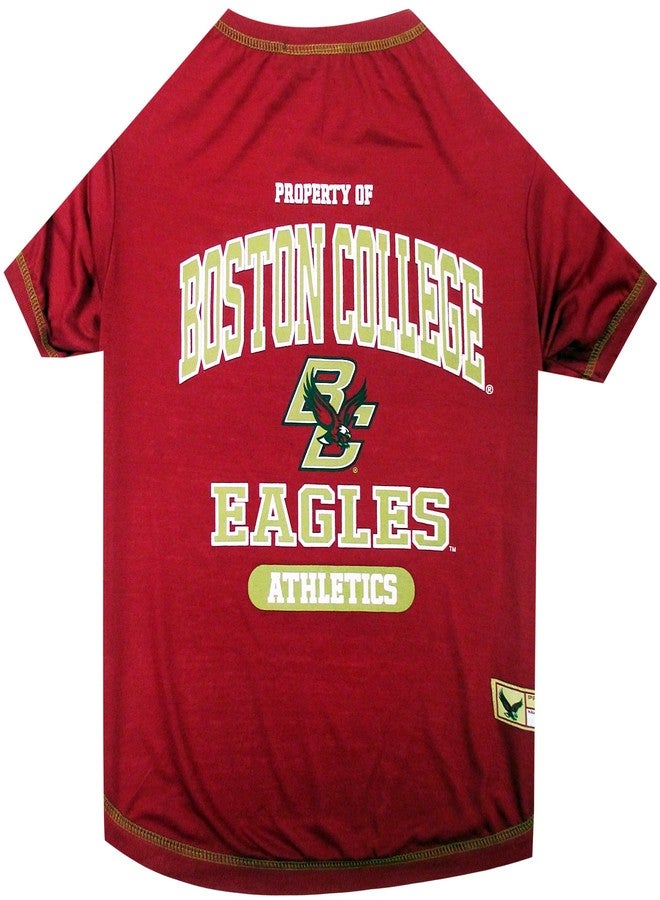 Pets First Collegiate BOSTON COLLEGE Dog T-Shirt, Large. - Licensed Shirt for Pets Team Colored with Team Logos.- Premium Stretchable Materials for the Comfrot of your Dog & Cat. - Image 1