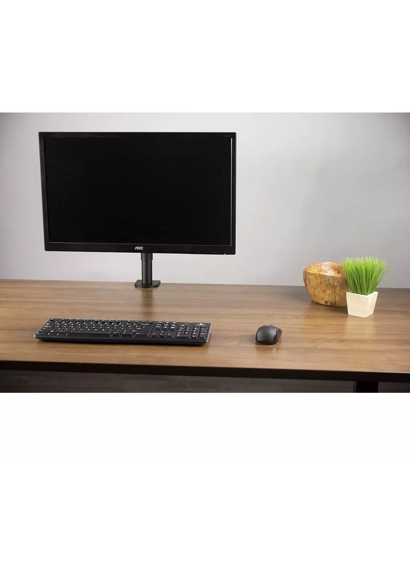 Generic Single Monitor Desk Mount Stand with Double Center Arm Joint, Holds up to 10Kg with VESA 75x75mm or 100x100mm  - Image 3