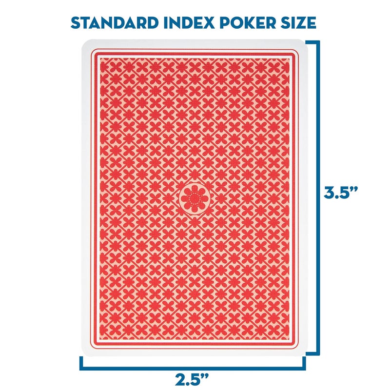 Brybelly Rummy Card Game Kit - Classic Family Melding Game for 2-6 Players - Two Plastic-Coated Poker-Size, Standard Index Decks of 54 Cards + 25 Tear-Away Score Pads + Full Instructions for Gin Rummy - Image 5