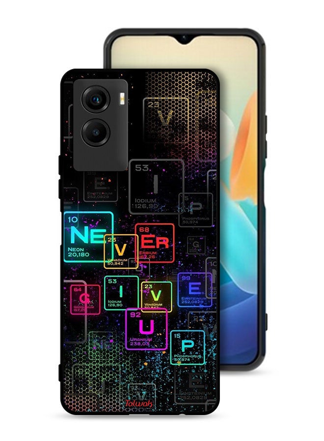 Tolwak Vivo Y55s 5G (2021) Protective Case Cover Never Give Up Art - Image 1