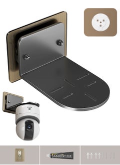YOUGE 2 Pack WiFi Wall Mount Bracket for EZVIZ C6 C4 Series IP Camera Easy Installing,Stainless Steel Bracket Cameras Holder Indoor Security Systems,Support CCTV IP Cameras Cable Management  - Image 1