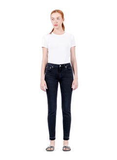 Web Denim Web Denim Women's Stretch Skinny Jeans - Mid Rise Slim Fit Comfort Denim Pants with Open Hem  - Image 1