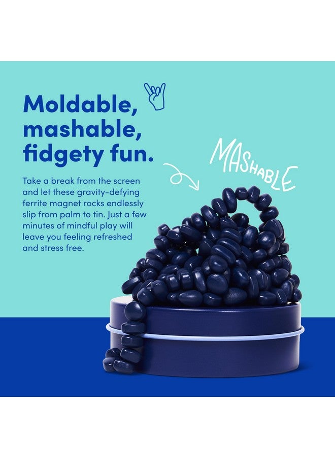 Speks Crags Ferrite Putty, 150+ Ferrite Stones In A Tin, Fidget Toy For Adults & Teens 14+, Desk Toy For Office, Holiday Stocking Stuffer, Stress Relief Present | Matte Indigo, Small - Image 4