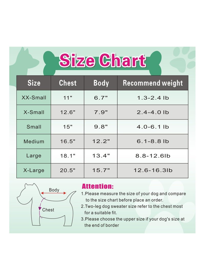 Excefore Pet Dog Sweater, 2 Pack Pet Dog Classic Knitwear Sweater Soft Thickening Warm Pup Dogs Shirt Winter Puppy Sweate, Doggie Sweatshirt, X-Small Pink+Light blue - Image 5