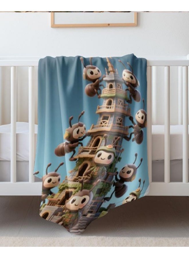 general Baby and children's cartoon flannel thin blanket (warm and comfortable, suitable for sleep, game use) 70cm*100cm - Image 1