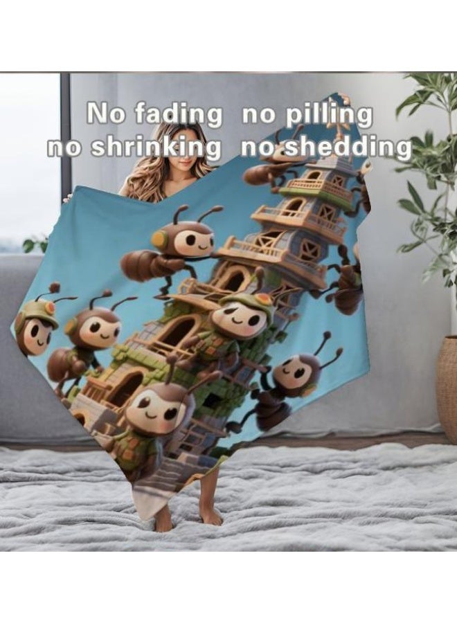 general Baby and children's cartoon flannel thin blanket (warm and comfortable, suitable for sleep, game use) 70cm*100cm - Image 3