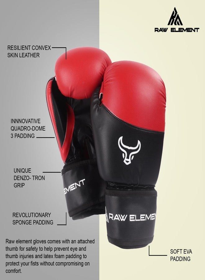 RAW ELEMENT Training & Sparring Gloves | Boxing, MMA, Muay Thai | Thumb Support, Wrist Wrap & Grip Bar | Unisex | Durable & Padded - Image 2