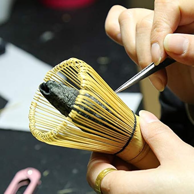 ZENRC Handcrafted Golden Bamboo Matcha Whisk Traditional Japanese Chasen Matcha Stirrer Bamboo Whisk Made From Durable And Sustainable Organic Bamboo - Image 5