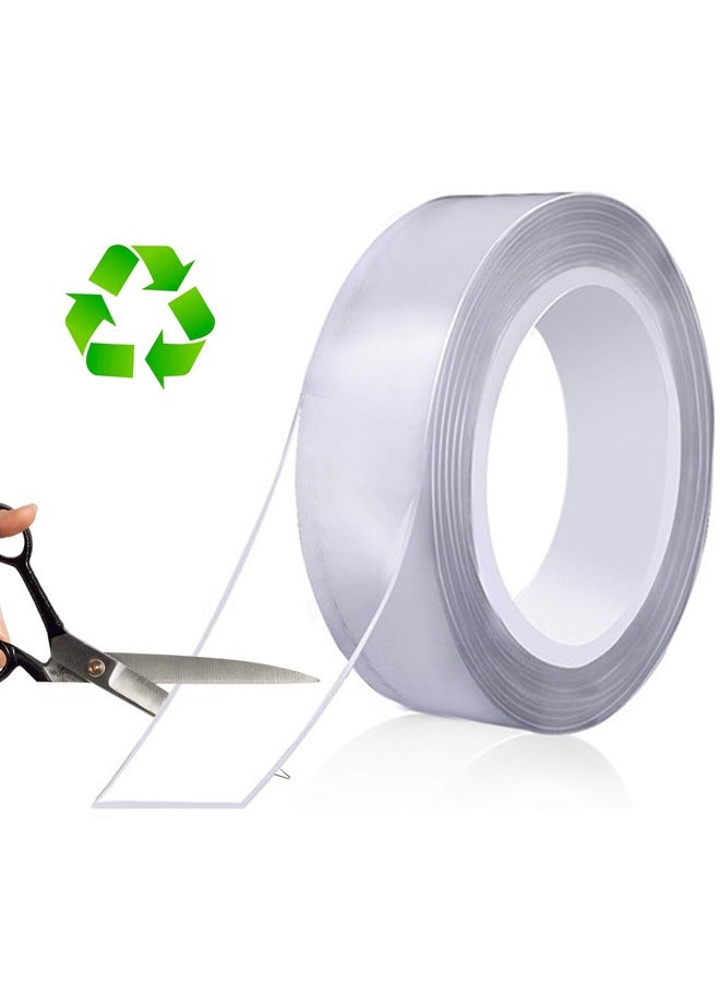 Nano Double Sided Tape Heavy Duty, 9.85FT Multipurpose Strong Mounting Tape, Extra Large Nano Double Sided Adhesive Mounting Tape,Clear  Tough Sticky Poster Wall Tape,Multipurpose Tape Picture Hangi - Image 1