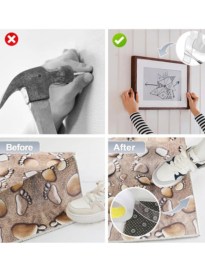 Nano Double Sided Tape Heavy Duty, 9.85FT Multipurpose Strong Mounting Tape, Extra Large Nano Double Sided Adhesive Mounting Tape,Clear  Tough Sticky Poster Wall Tape,Multipurpose Tape Picture Hangi - Image 3