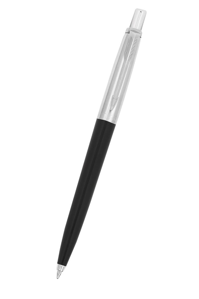 باركر قلم باركر جوتر القياسي | لون الحبر أزرق | هيكل أسود مع حواف من الكروم، قلم حبر جاف بخاصية النقر | قلم كتابة سلس للطلاب والكتاب والمحترفين - Image 5