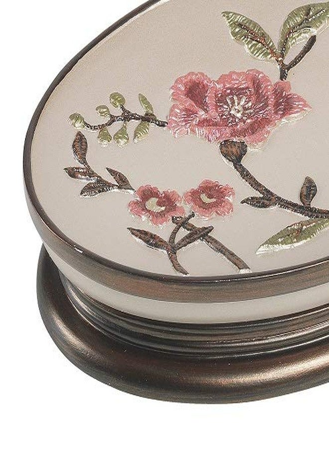Popular Bath Soap Dish, Larrisa Collection, Rose Design - Image 3