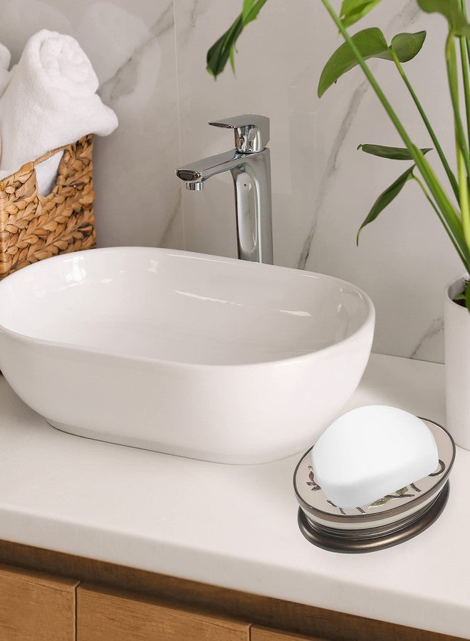 Popular Bath Soap Dish, Larrisa Collection, Rose Design - Image 2