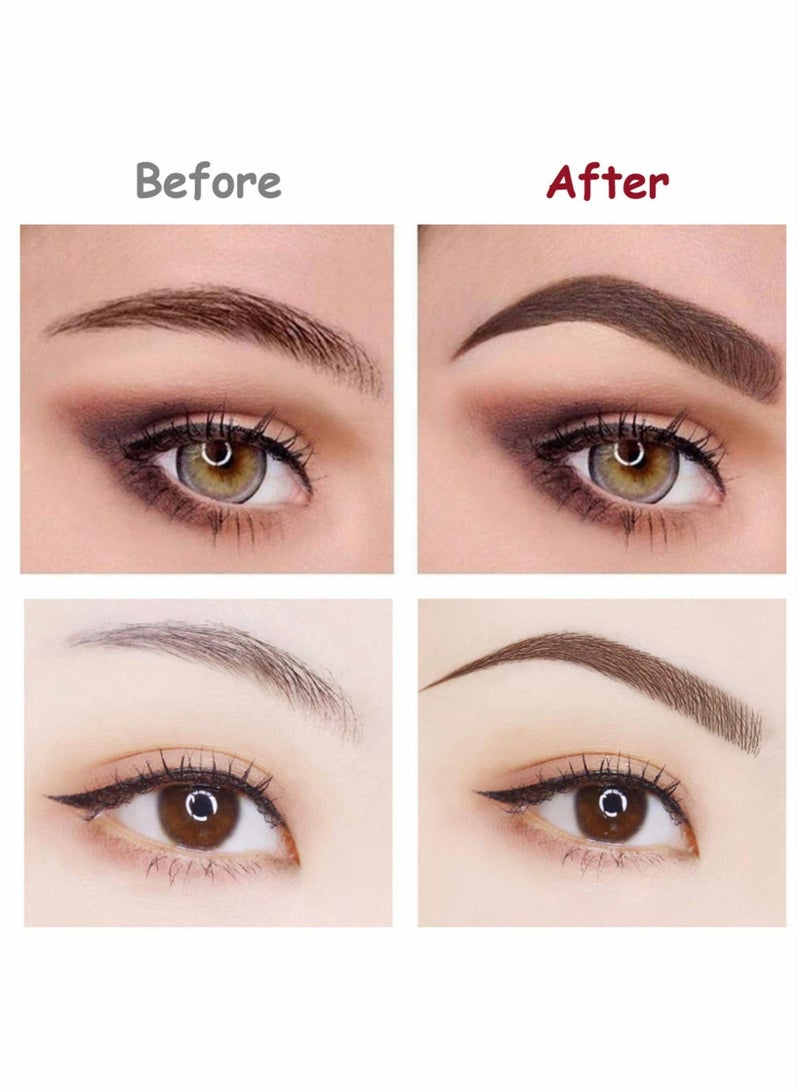 Excefore Dark Brown Eyebrow Pen, 3 Pcs Waterproof 4 Point Eyebrow Pencil  - Image 4