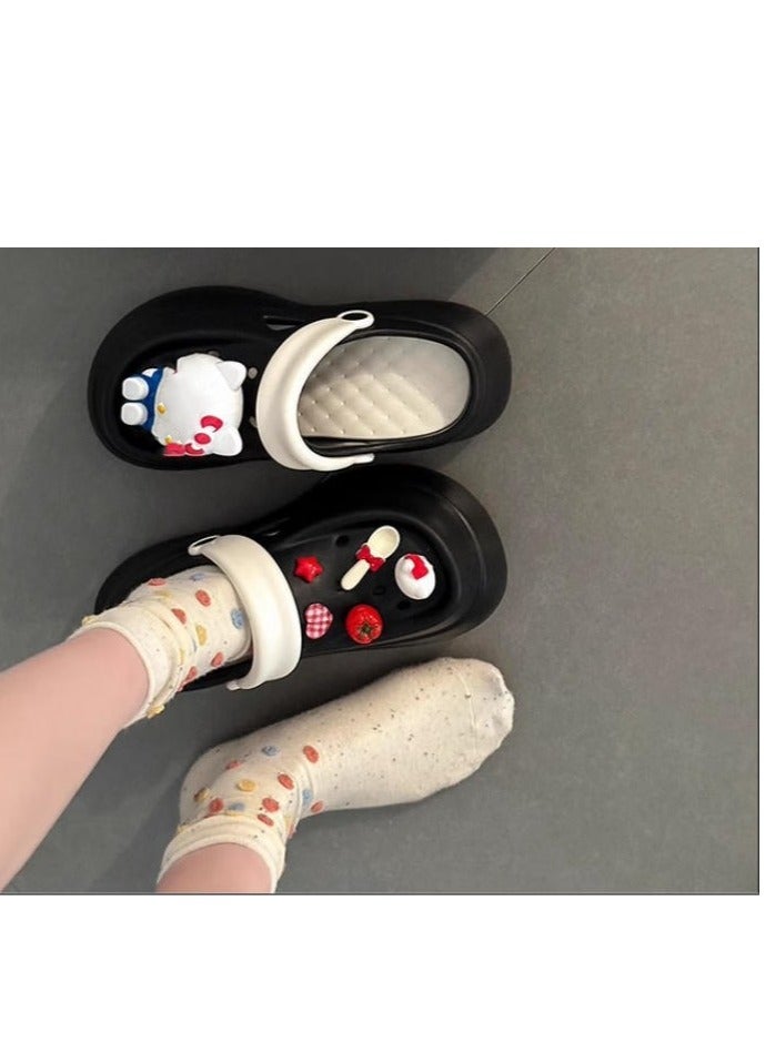 Cute Cartoon Fashionable Versatile Baotou Slippers  - Image 2