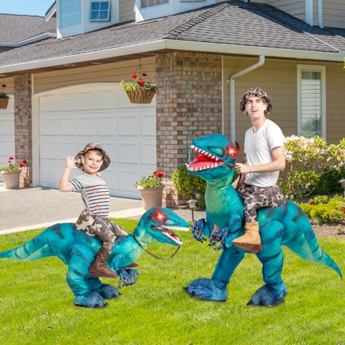 GOOSH Inflatable Dinosaur Costume for Kids Riding T Rex Funny Blow Up Boys Girls Costume for Halloween Fancy Dress Party Cosplay - Image 5
