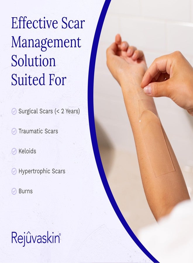 Rejuvaskin Scar Fx Silicone Sheeting, 3 Inch x 5 Inches Silicone Tape for Medium Surgical Scars, 1 Sheet, Soften, Flatten & Reduce the Appearance of Scars - Image 3