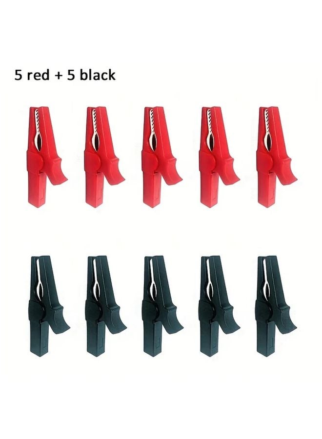 5 أزواج من ملاقط التمساح المعزولة بالكامل 30 أمبير مع اختبار السلامة ومقابس الموز 4 مم - Image 1