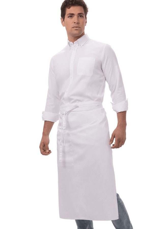 Chef Works Unisex Bistro Chef Apron, White, One Size - Image 1