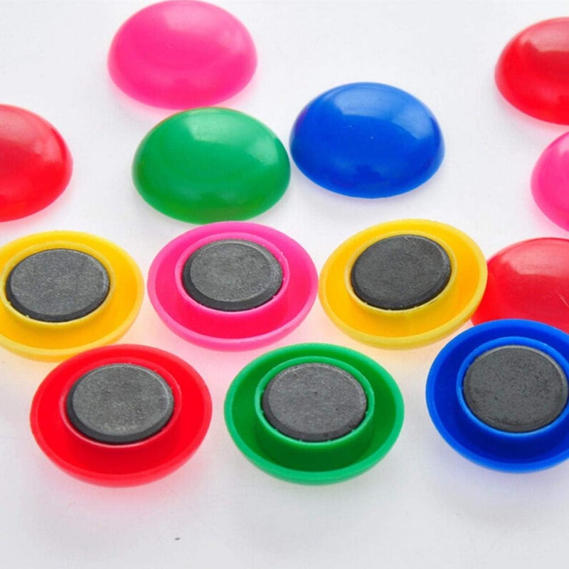 EZI TIENO 60pcs Assorted Whiteboard Magnets Round Button Fridge Magnet Refrigerator Office Kitchen Decorative 6 Colors - Image 5