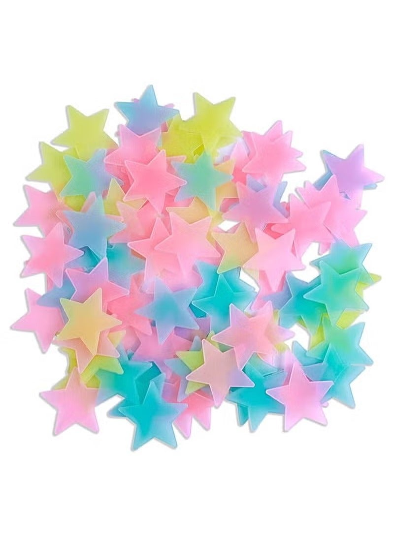 200Pcs 3D Stars Glow in the Dark wall stickers Luminous Star Stickers Bedroom Sofa Decorative PVC Stickers for Kids Room  - Image 1