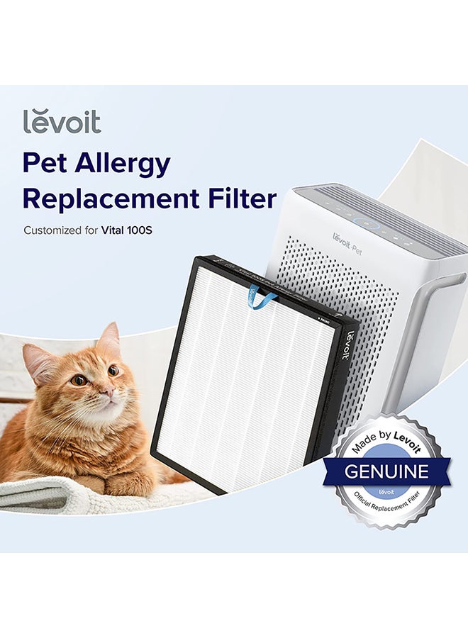 LEVOIT Vital 100S Pet Care Smart Air Purifier Replacement Filter, 3-in-1 True HEPA, High-Efficiency Activated Carbon Filter, Vital 100S-RF, 1 Pack LRF-V102S-WAS White - Image 2