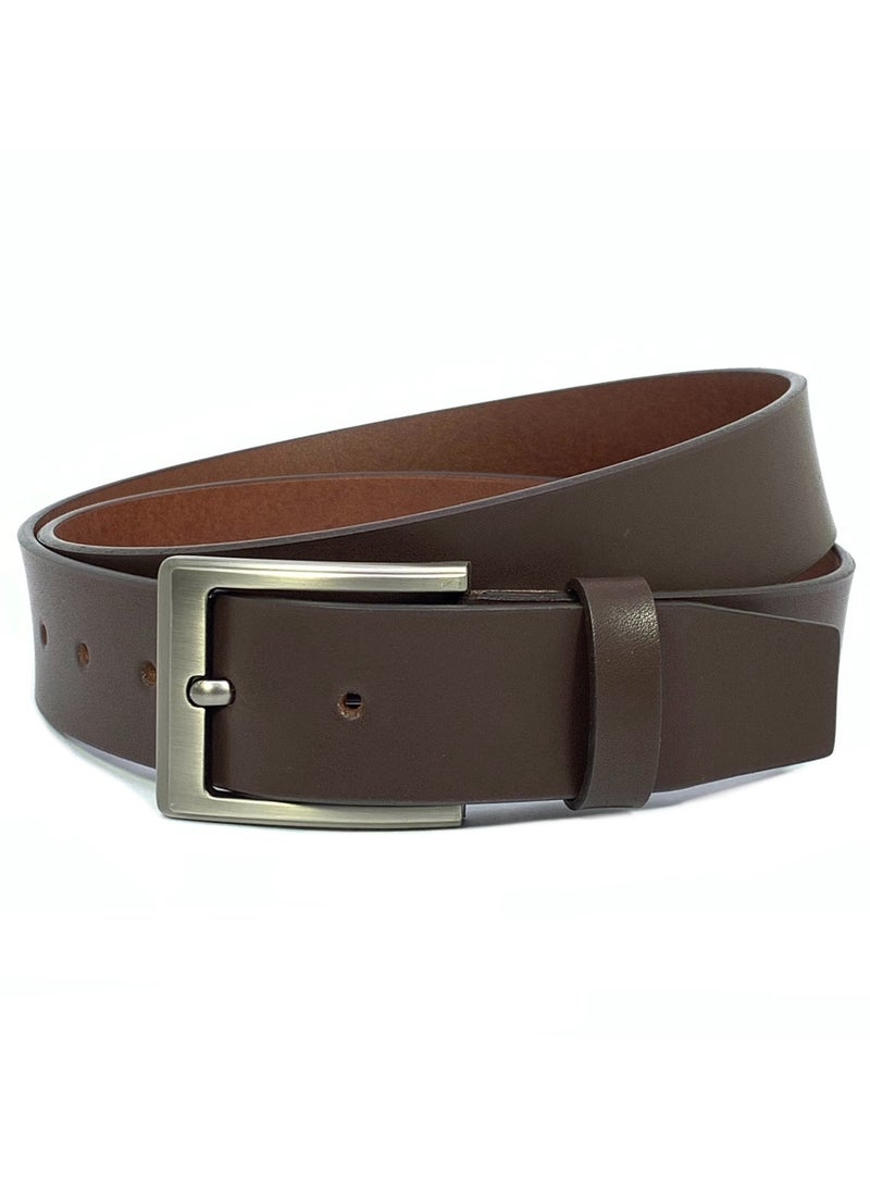 Classic Milano Genuine Leather Belt Men - Semi-Casual Men's Belts & Party Wear Belt, Casual Outfits, Gifts - Black & Brown Men’s Leather Belt for Men - Image 1