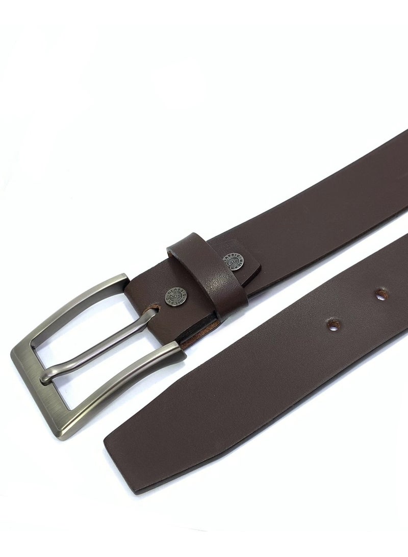 Classic Milano Genuine Leather Belt Men - Semi-Casual Men's Belts & Party Wear Belt, Casual Outfits, Gifts - Black & Brown Men’s Leather Belt for Men - Image 2