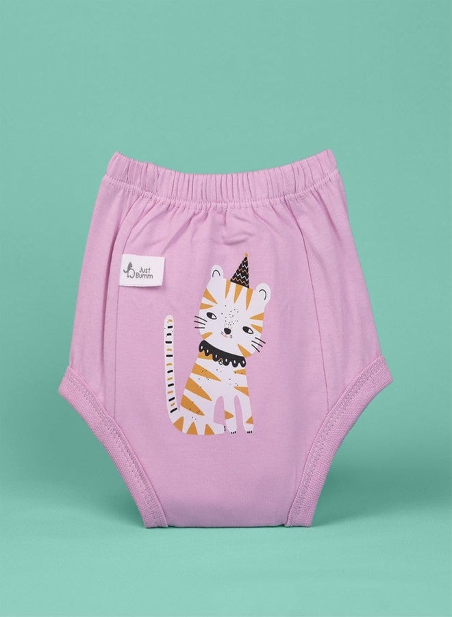 Just Bumm Potty Pants for Toddlers, Pull-up Padded Underwear with 4 layers of Organic Cotton Padding & Cotton Inner, Ideal for Potty Training 2-3 Year Babies (Regal Whisker) - Image 2