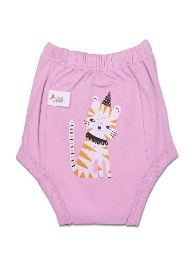 Just Bumm Potty Pants for Toddlers, Pull-up Padded Underwear with 4 layers of Organic Cotton Padding & Cotton Inner, Ideal for Potty Training 2-3 Year Babies (Regal Whisker) - Image 1