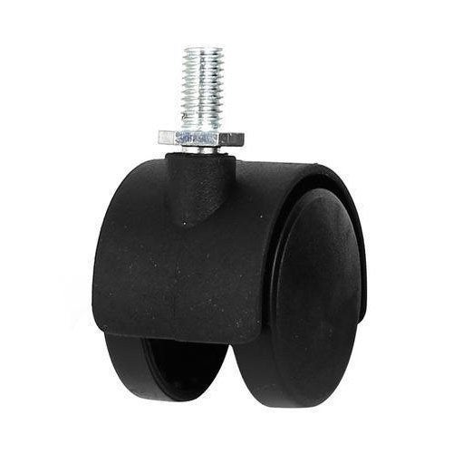 Bilvina Twin Type Nylon Threaded Chair Castor Wheel for Office Black Set of 5 - Image 1