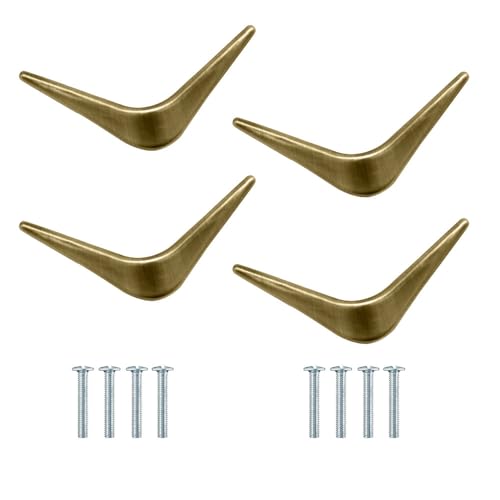 VOLO V knobs for Drawers and cabinets for Home/Kitchen/Offices and Hotels - Versatile Solution for Home, Hotel, and Office Doors (Antique Brass, 4) - Image 1