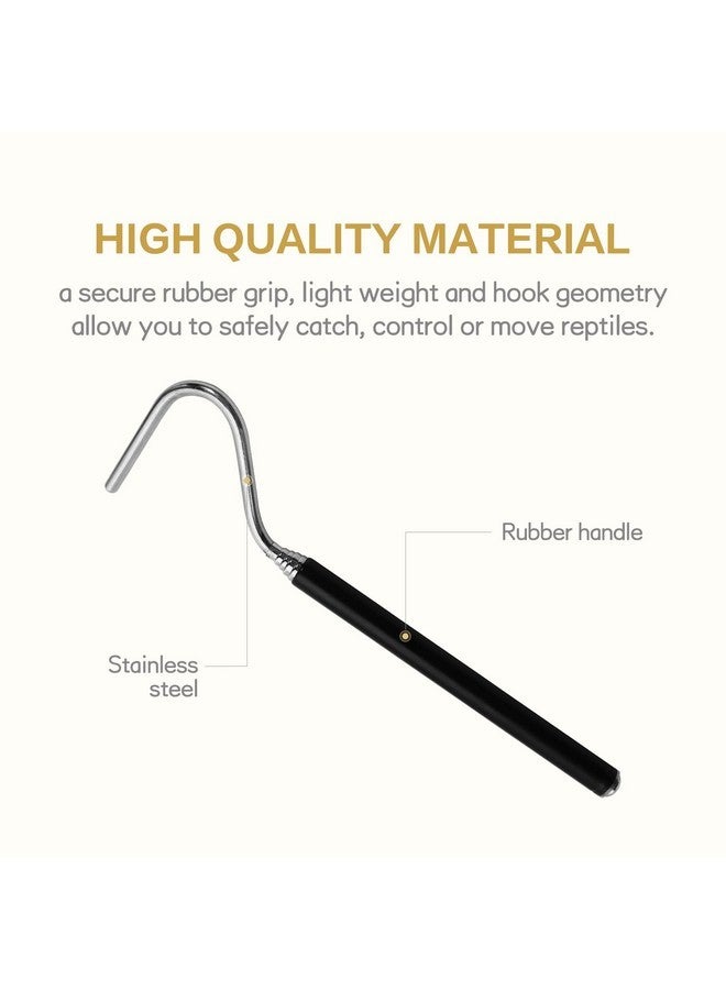 CONSIO Retractable Reptile Hook, Portable Mini Snake Hook Collapsible Stainless Steel Snake Tool, and Snake & Reptile Hook Retractable Catching Snake Handling Tool - Image 4