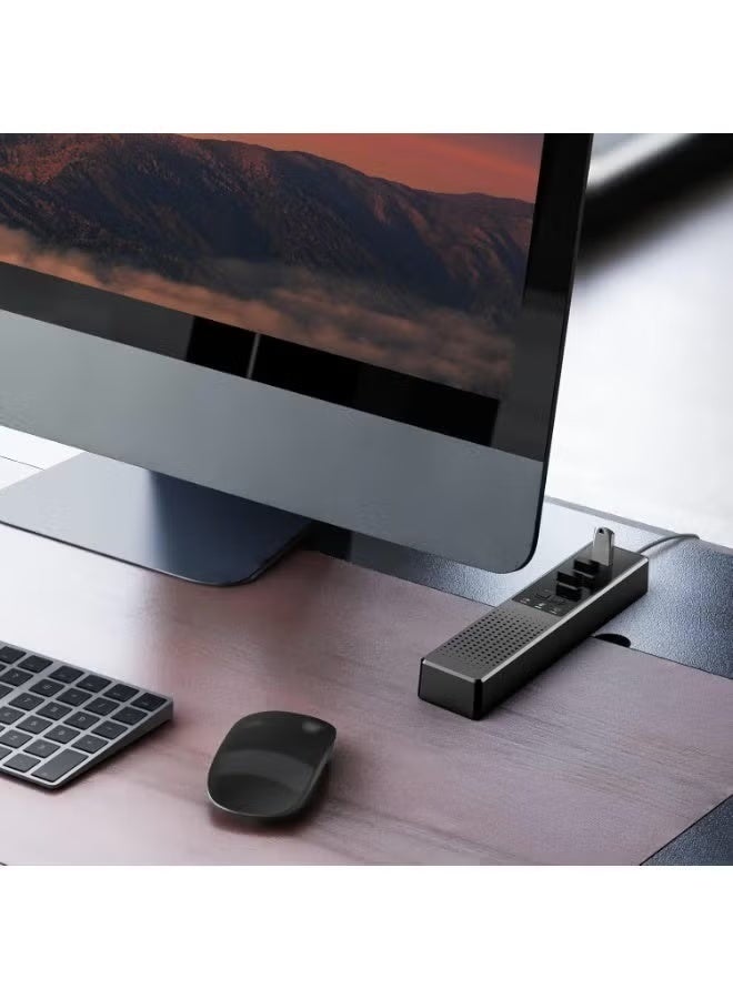 كيلا 3-in-1 Computer Speaker with Microphone, USB Powered PC Speakers for Smart Home Office and Online Study, Portable External Desk Speakers with Hubs, Plug & Play - Image 4