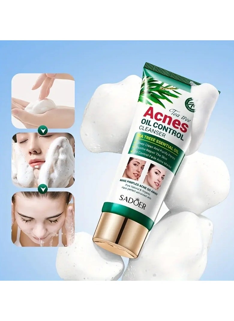 ORiTi - Tea Tree Oil Control Facial Cleanser Mild Cleaning Improve Acne Skin Suitable For All Skin Types 100g - Image 1