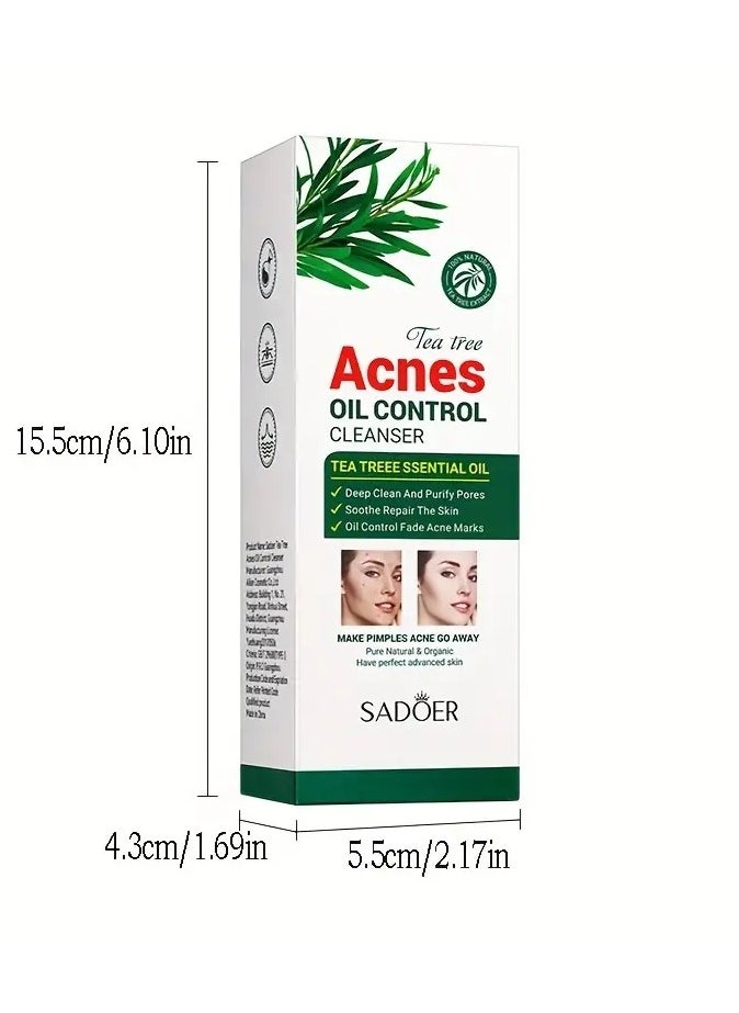ORiTi - Tea Tree Oil Control Facial Cleanser Mild Cleaning Improve Acne Skin Suitable For All Skin Types 100g - Image 1