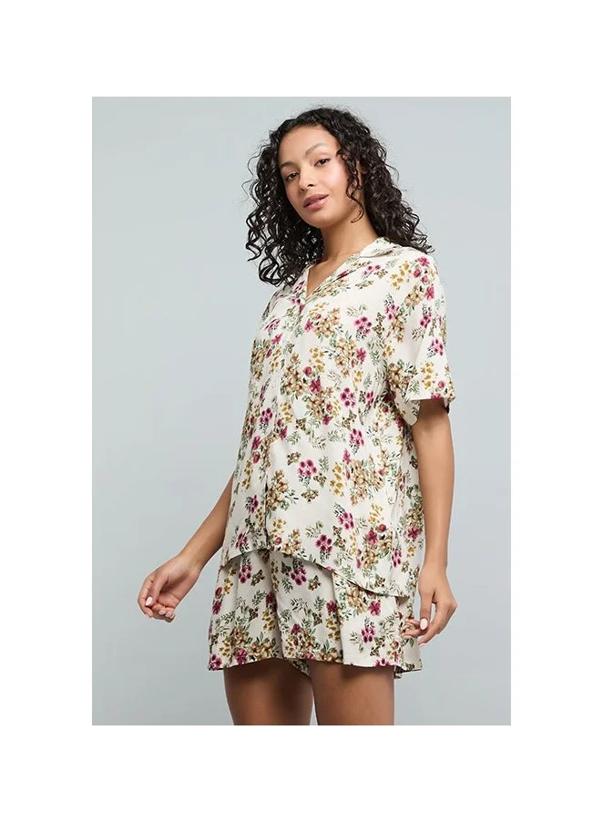 أر أند بي Printed Shorty Pyjama Set