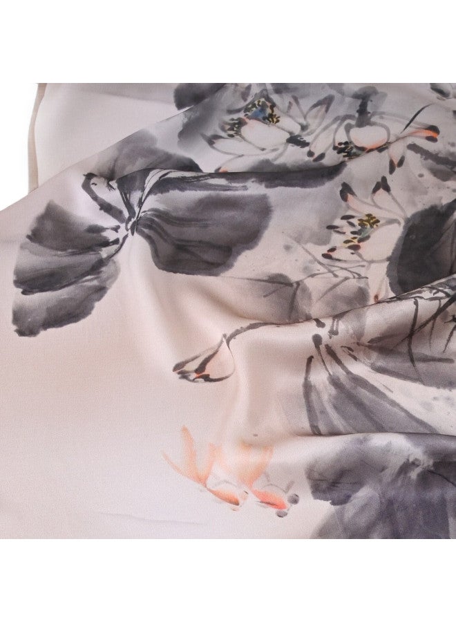 Hang Silk House صندوق هدايا وشاح حرير صيني الطراز من هانغسيفو، وشاح حرير نقي، وشاح حرير توت، هدية للنساء بمناسبة عيد ميلاد الأم، موهبة - Image 2