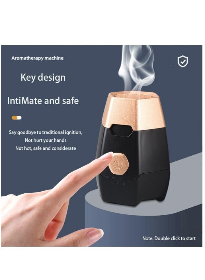 ELTRAZONE Well-designed aroma diffuser, electronic incense burner, portable smart aroma diffuser, car mini aroma diffuser, safe and intimate (black) - Image 2