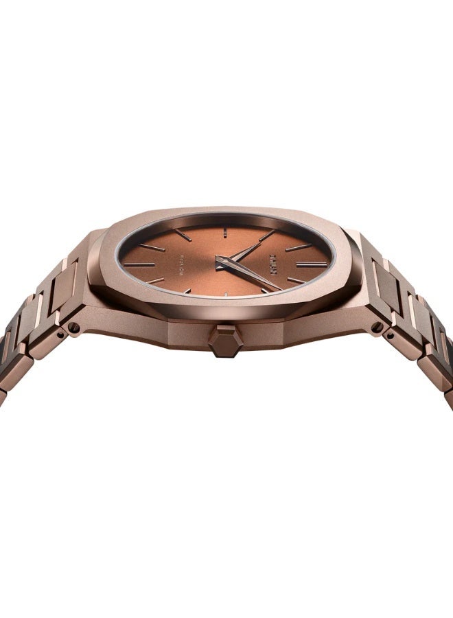D1 MILANO UTBJ10 Chocolate Ultra Thin Bracelet 40mm Rose Gold D1-UTBJ10 - Image 2