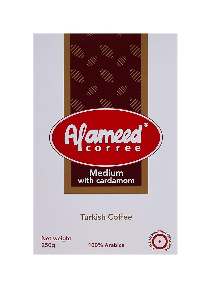 Al Ameed قهوة تركية متوسطة التحميص مع الهيل - Image 1