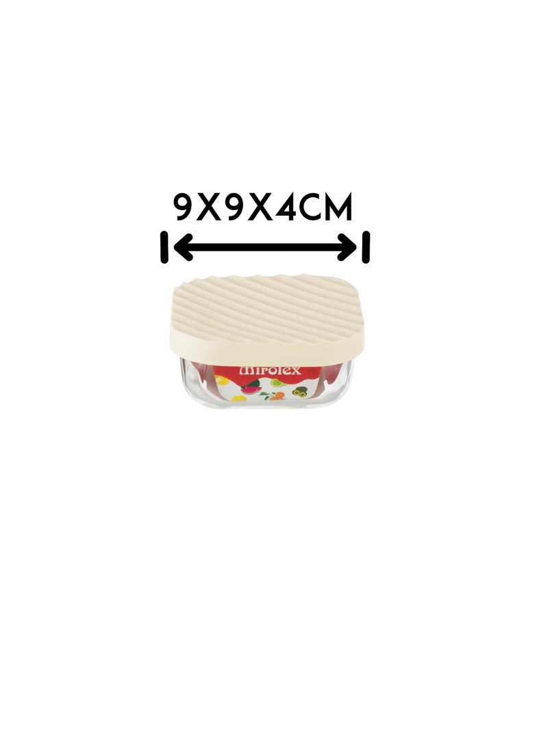 Mirolex 3-Piece Glass Food Storage Container Set with Microwaveable Plastic Lid - Image 2