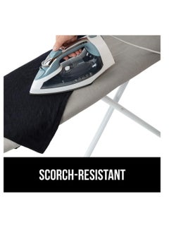 Gorilla Grip The Original Gorilla Grip ironing board cover silicone coating full size scorch resistant padding elastic edge heavy duty iron pad covers standard boards hook and loop fastener strap silver  - Image 3