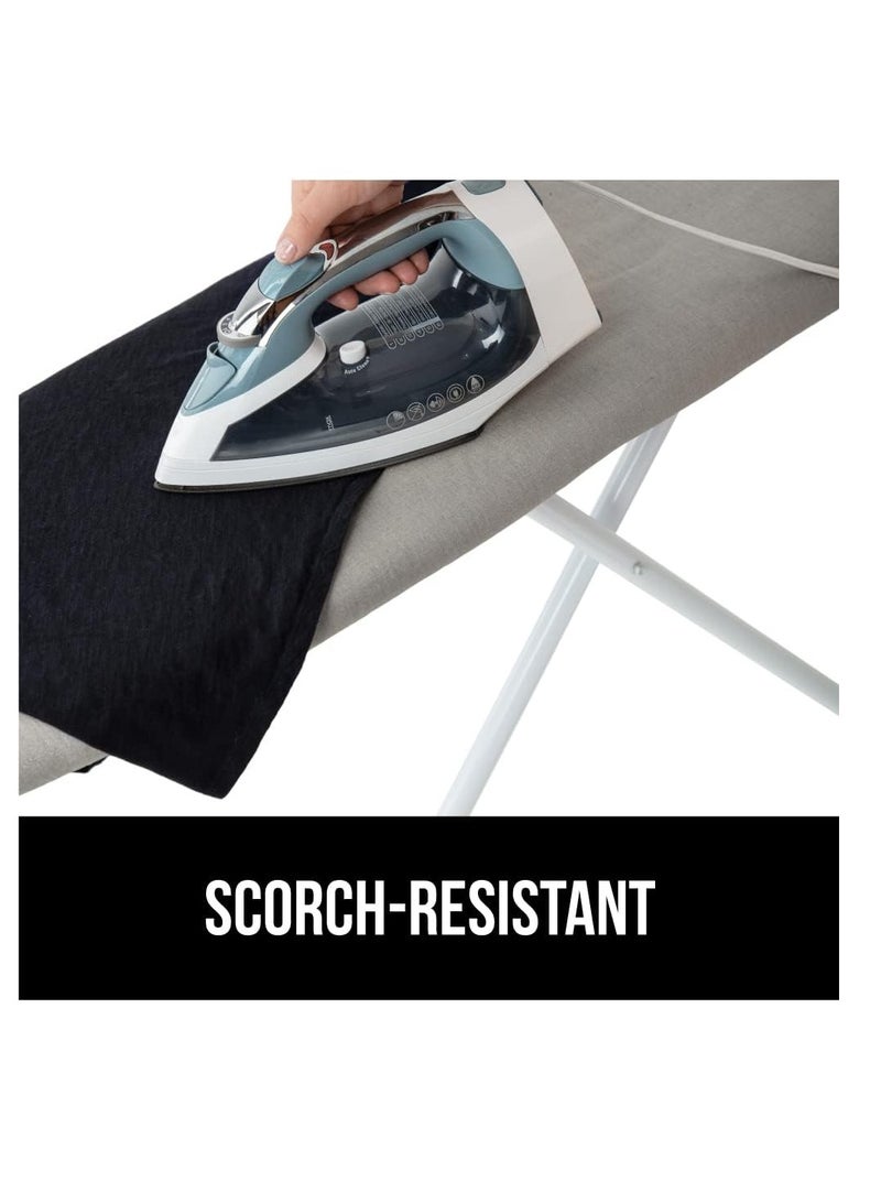 Gorilla Grip The Original Gorilla Grip ironing board cover silicone coating full size scorch resistant padding elastic edge heavy duty iron pad covers standard boards hook and loop fastener strap silver - Image 3